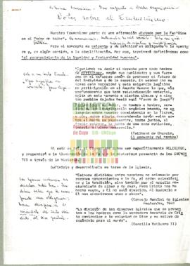 Notas sobre el ecuménismo